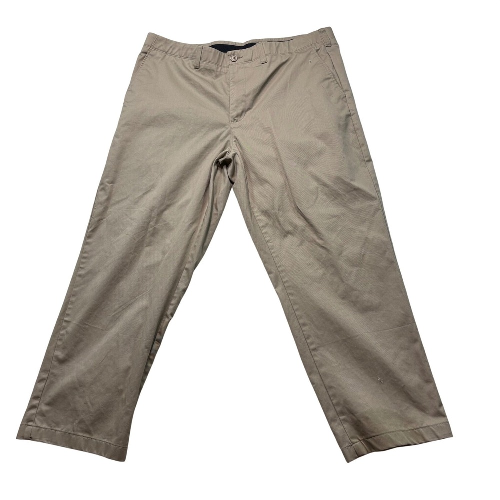 Lands' End Mens Traditional Fit Chinos Khaki Tan Twill Pants‎ 40  #1153